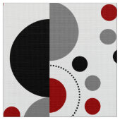 Abstrakt Crescents 01 - Ruby Red Stoff (Nahaufnahme)