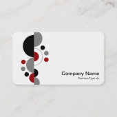 Abstrakt Crescents 01 - Ruby Red Visitenkarte (Vorderseite)