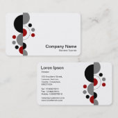 Abstrakt Crescents 01 - Ruby Red Visitenkarte (Vorne/Hinten)