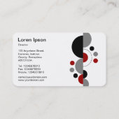 Abstrakt Crescents 01 - Ruby Red Visitenkarte (Rückseite)