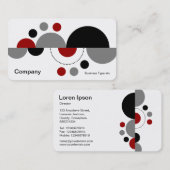 Abstrakt Crescents 01 - Ruby Red Visitenkarte (Vorne/Hinten)