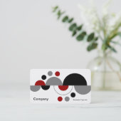 Abstrakt Crescents 01 - Ruby Red Visitenkarte (Stehend Vorderseite)