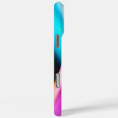 Abstrakt Cyan, Magenta & Black Dynamic iPhone Case (Rückseite / Rechts)