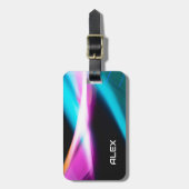 Abstrakt Cyan, Magenta & Black Dynamic iPhone Case Gepäckanhänger (Vorderseite vertikal)