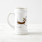 Abstrakt Dackel Dog Stein Bierglas (Links)