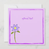 Abstrakt Daisies Kid's Party Einladung (Rückseite)