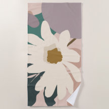 Abstrakt Daisy Floral Foliage Modern