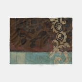 Abstrakt Damask Tapestry von Jennifer Goldberger Fleecedecke (Vorderseite (Horizontal))