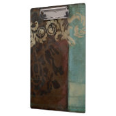 Abstrakt Damask Tapestry von Jennifer Goldberger Klemmbrett (Links)