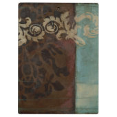 Abstrakt Damask Tapestry von Jennifer Goldberger Klemmbrett (Rückseite)