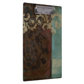 Abstrakt Damask Tapestry von Jennifer Goldberger Klemmbrett (Rechts)