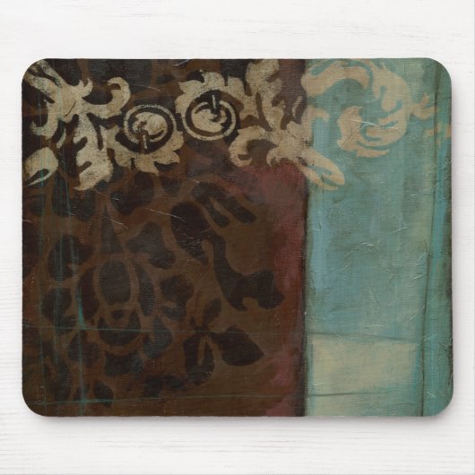 Abstrakt Damask Tapestry von Jennifer Goldberger Mousepad (Vorne)