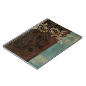 Abstrakt Damask Tapestry von Jennifer Goldberger Notizblock (Linke Seite)