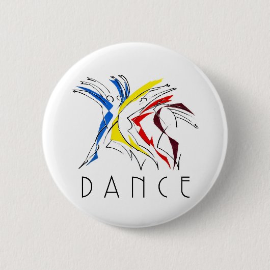 Abstrakt Dancer Dancing - Tanz Lover Artwork Button (Vorderseite)