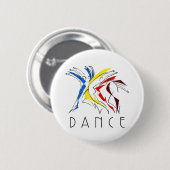 Abstrakt Dancer Dancing - Tanz Lover Artwork Button (Vorne & Hinten)