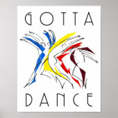 Abstrakt Dancer Dancing - Tanz Lover Artwork Poster (Vorne)