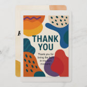 Abstrakt Danke Card - Herzliche Nachricht mit eine (Vorne/Hinten)