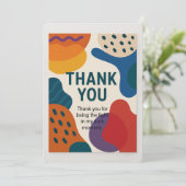 Abstrakt Danke Card - Herzliche Nachricht mit eine (Stehend Vorderseite)