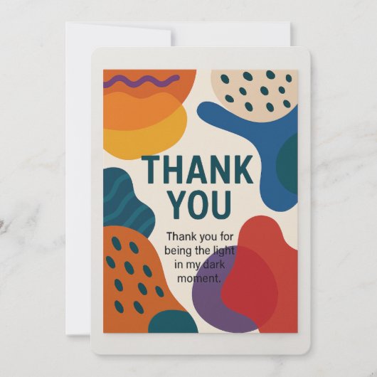 Abstrakt Danke Card - Herzliche Nachricht mit eine (Vorderseite)