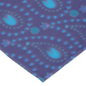 Abstrakt Dark Blue Paisley Tulip Blumenmuster Tischdecke (Schrägansicht)