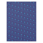 Abstrakt Dark Blue Paisley Tulip Blumenmuster Tischdecke (Vorderseite)