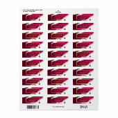 Abstrakt Deep Ruby Red Brushstrikes (Vorne)