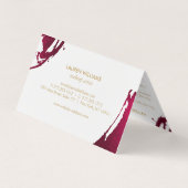 Abstrakt Deep Ruby Red Brushstrikes Visitenkarten (Rückseite)