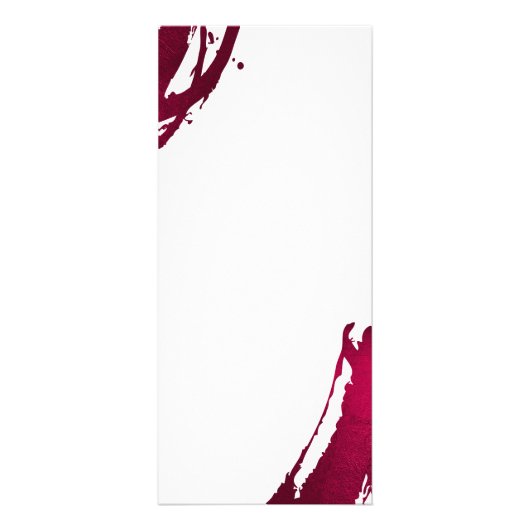 Abstrakt Deep Ruby Red Brushstrikes Werbekarte (Hinten)