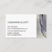 Abstrakt Denim Blue & Gold Alkoholtupfer Flüssigke Visitenkarte (Rückseite)