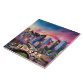 Abstrakt Denver Skyline Art Modern Fliese (Seite)