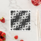 Abstrakt Diamond Eye Curls Muster Napkins 2 Serviette (Beispiel)