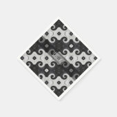 Abstrakt Diamond Eye Curls Muster Napkins 2 Serviette (Ecke)