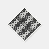 Abstrakt Diamond Eye Curls Muster Napkins Serviette (Ecke)