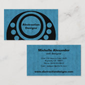 Abstrakt Dimension Visitenkarte, fett blau Visitenkarte (Vorne/Hinten)