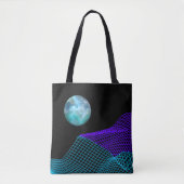 Abstrakt Dimensions Planet Lila Blue Black Tasche (Vorderseite)