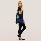 Abstrakt Dimensions Planet Lila Blue Black Tasche (Am Model)