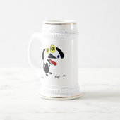 Abstrakt Dog Stein Bierglas (Vorderseite Links)