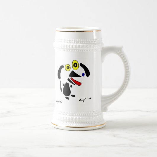 Abstrakt Dog Stein Bierglas (Rechts)