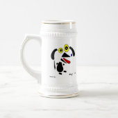Abstrakt Dog Stein Bierglas (Links)