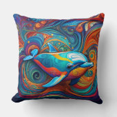 ABSTRAKT DOLPHIN CUSHION KISSEN (Vorderseite)