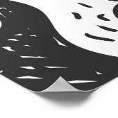 Abstrakt Doodle Camouflage Black Style Poster (Ecke)