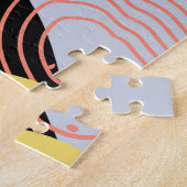 Abstrakt & Doodle Farbenfrohe Blume Schmetterling  Puzzle (Seite)