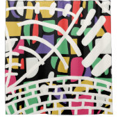 abstrakt doodle modern duschvorhang (Vorderseite)