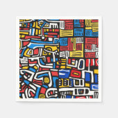 abstrakt doodle modern serviette (Vorderseite)