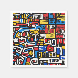 abstrakt doodle modern serviette