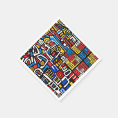 abstrakt doodle modern serviette (Ecke)