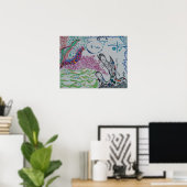 Abstrakt Doodle Poster (Heimbüro)