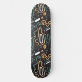 Abstrakt Doodle Skateboard (Vorderseite)