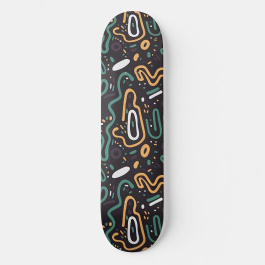 Abstrakt Doodle Skateboard (Vorderseite)