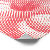Abstrakt Dot Art Pixel Red Poster (Ecke)
